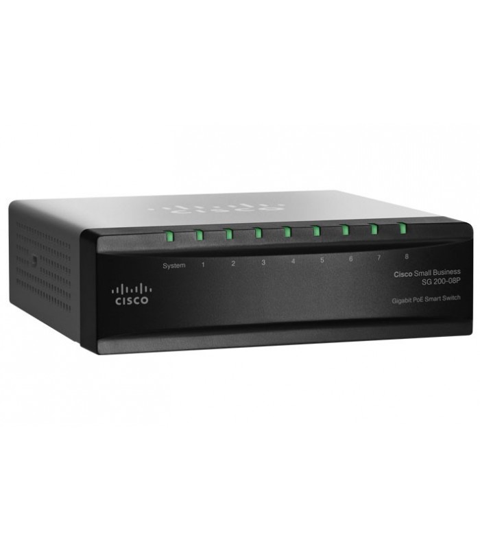 Cisco SG200-8Ports Gigabit Smart Switch with  Power Over Ethernet